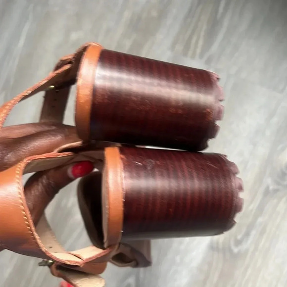 NEW Madewell Claudie Lugsole MaryJane Heels Leather Dried Maple - Picture 9 of 12